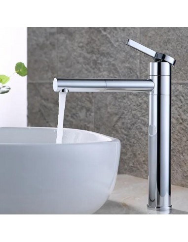 Robinet Mitigeur Lavabo et Vasque à bec rotatif - Zenith Chrome vous aussi creer 