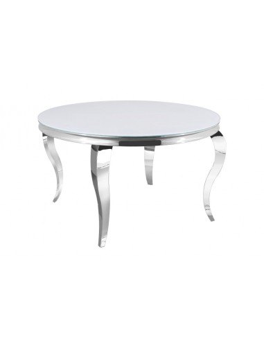 Table à manger ronde BAROQUE chrome  130x75 cm 2023