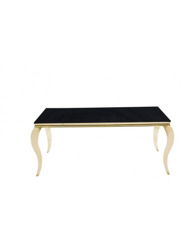 Table à manger BAROQUE 6 à 8 couverts pieds gold plateau en verre 180x90 cm Les magasins à Paris et en Île-de-France