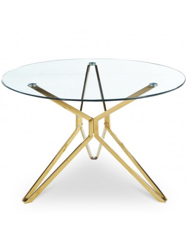 Table à manger Ronde ELECTRA  verre Transparent 120x75 cm 4 couverts acheter