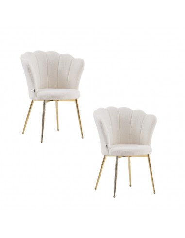 Lot de chaises NYMPHEA pieds Gold assise Velours hantent personnes