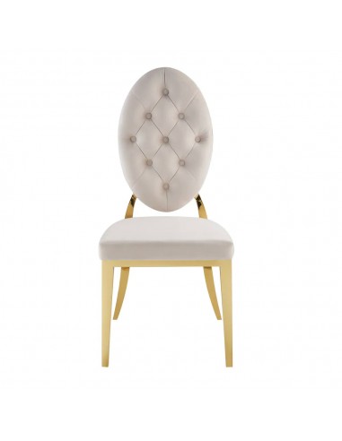 Lot de chaises MEDAILLON capitonnées  Gold et velours commande en ligne