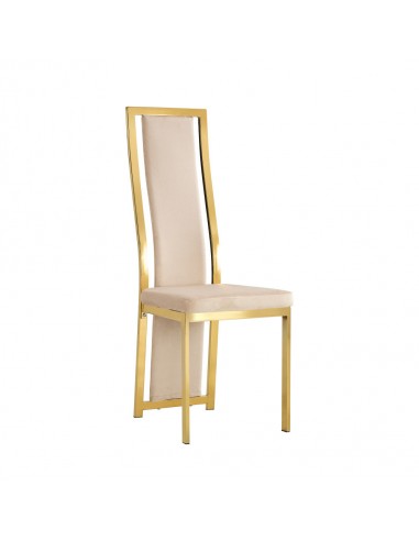 Lot de chaises Dana velours contour Gold du meilleur 