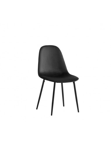 Lot de chaises  SCANDINAVE en velours pieds métal noir Amélioration de cerveau avec