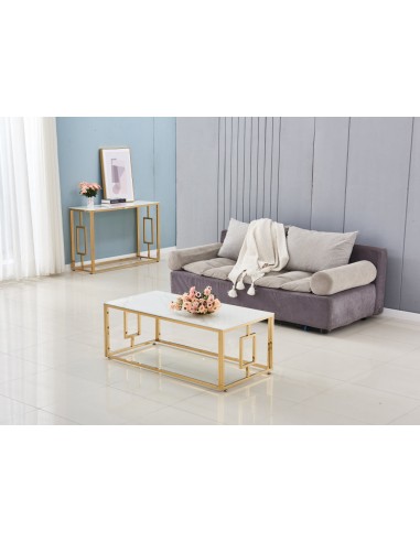 Table basse SOPHIE  pieds Gold  120 cm Voir les baskets