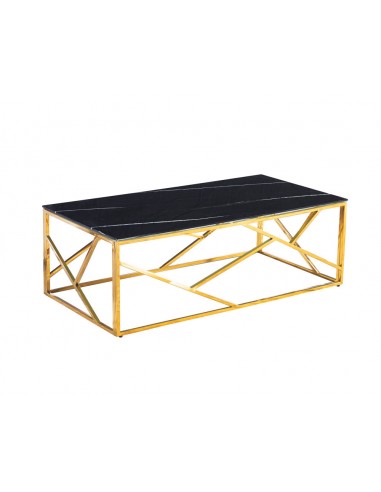 Table Basse GEOMAG Gold 120x60x45 cm solde