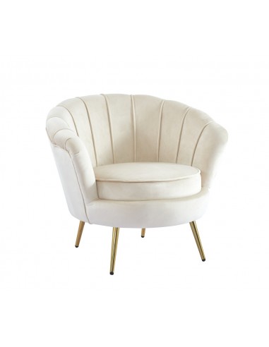 Fauteuil NYMPHEA Gold en velours solde