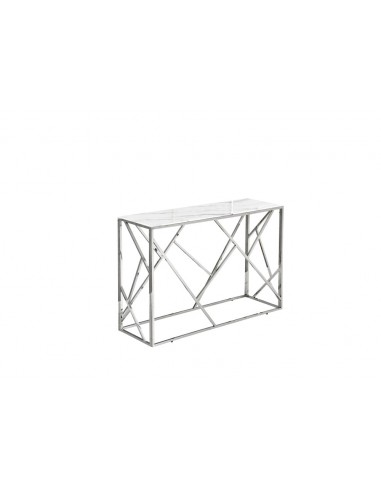 Console GEOMAG Inox Verre 120x40x78 cm offre 