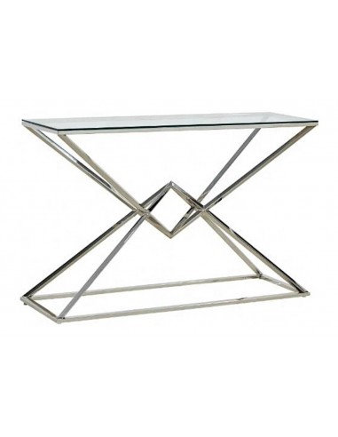 Console PYRAMID en verre Transparent 120x40x78 cm 2024