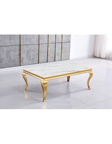 Table basse BAROQUE Gold  120x60x45 cm Véritable concentré