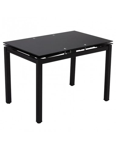 Table extensible BORA Noir brillant des détails fins