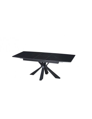 Table extensible BIANCA métal noir plateau Céramique Jusqu'à 80% De Réduction