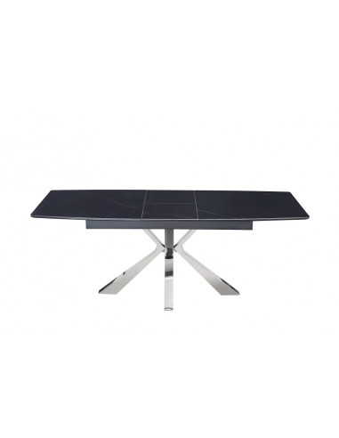 Table extensible BIANCA Chrome plateau Céramique Faites des économies