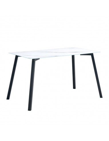 Table à manger MIRAGE en verre marbre blanc 50-70% off 