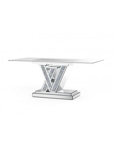 Table Repas LEVO Miroir Scintillant Transparent 2023