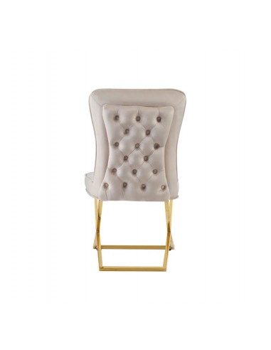 Lot de chaises GABRIELLE Gold Velours Capitonné solde