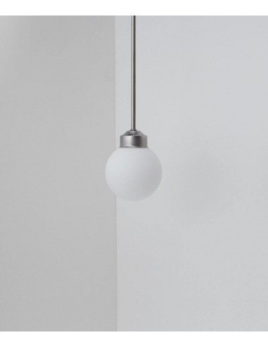 Suspension "Bistro" métal, verrerie boule en opaline mate, petit modèle meilleur choix