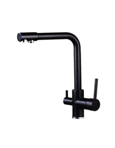 Robinet cuisine évier purificateur d’eau 3 voies - Noir - Laiton outlet