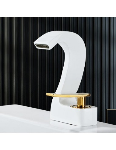 Robinet lavabo salle de bain cygne design - Blanc vente chaude votre 