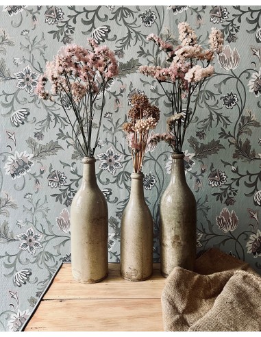 Trio de bouteilles en grès émaillé gris l'achat 